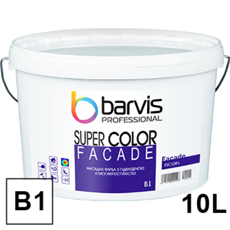 Фарба фасадна Barvis Facade Super Color база b1(біла) Фарба фасадна Barvis Facade Super Color база b1(біла)