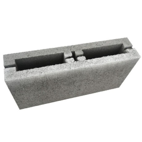 Блок бетонний перегородковий "під розпил", сірий Блок бетонний перегородковий "під розпил", сірий