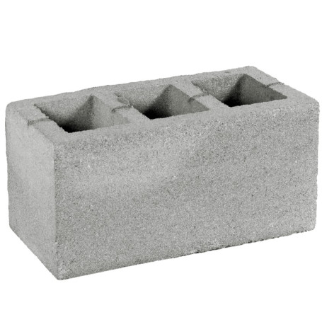 Блок бетонний стіновий з дном, сірий