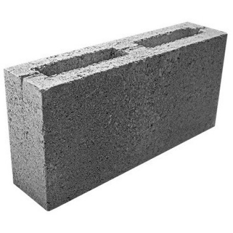 Блок бетонний перегородковий, сірий